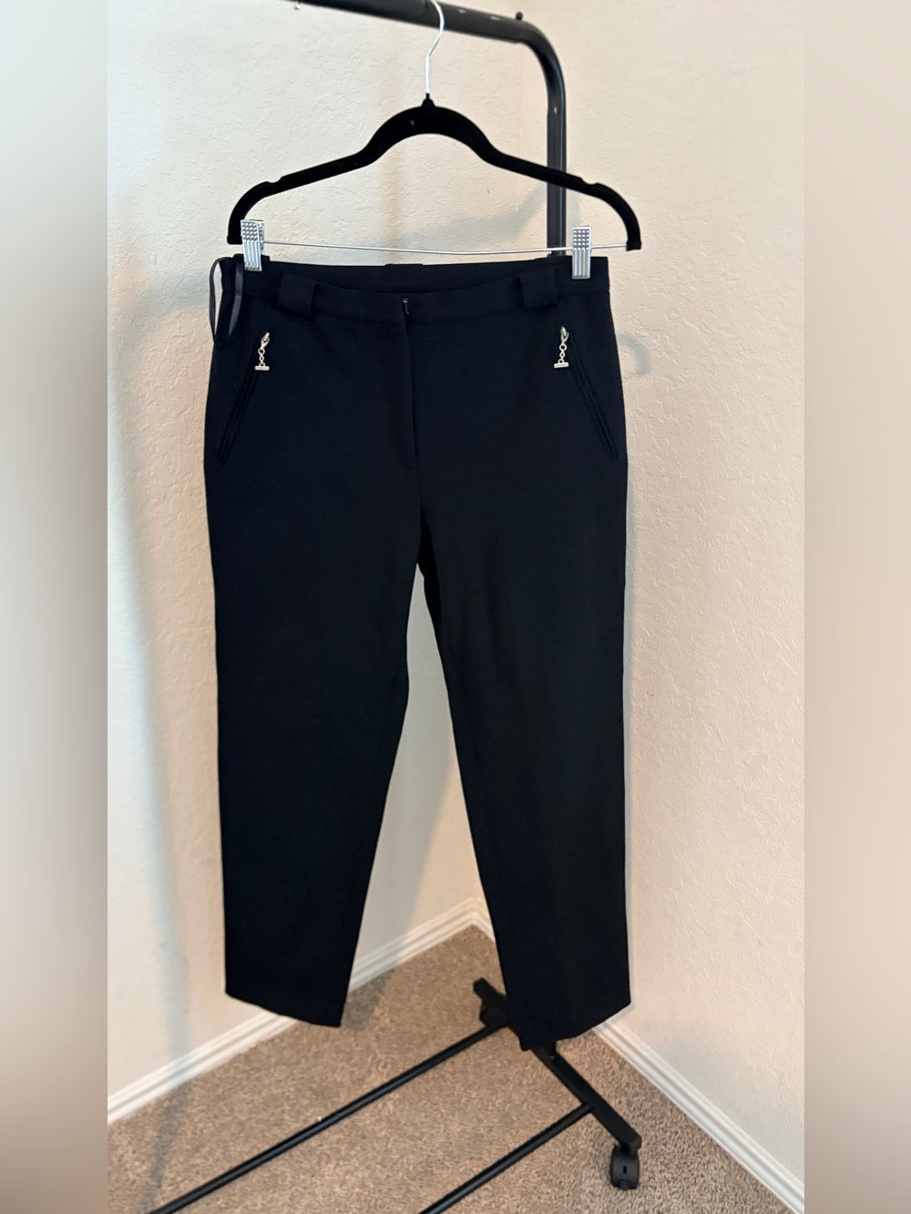 Lauren Ralph Lauren Wool Blend Black Women's Tailored Ankle Pants